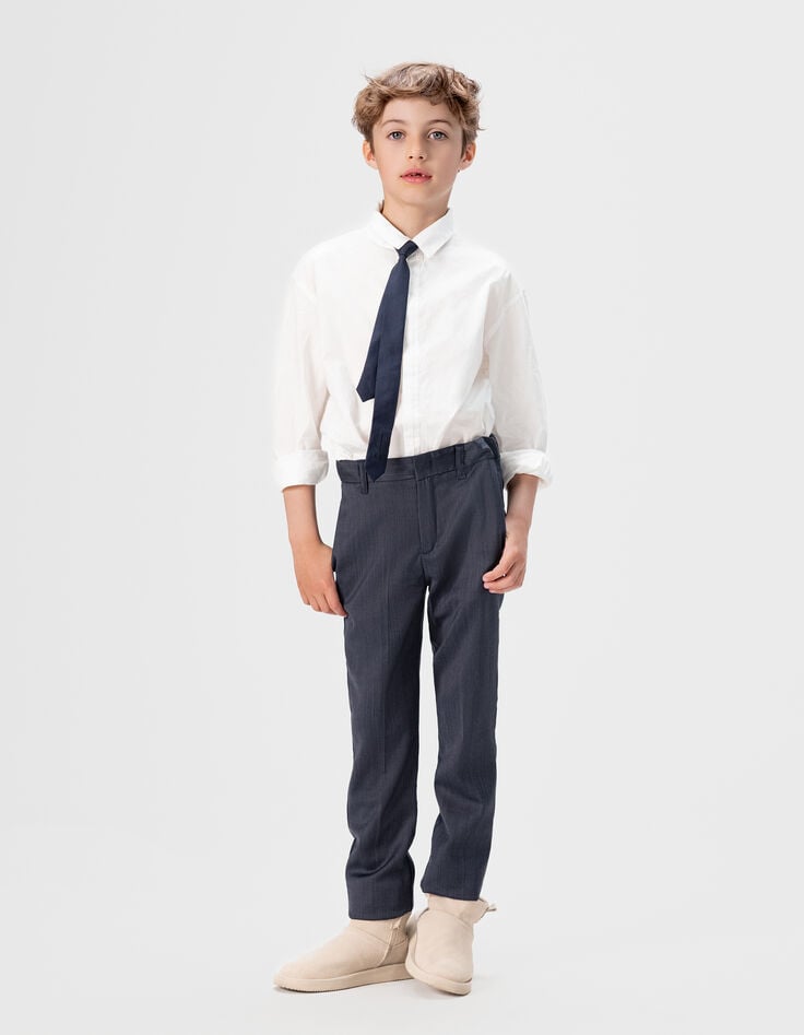 Boys’ navy knit trousers-1 Boys’ navy knit trousers-1