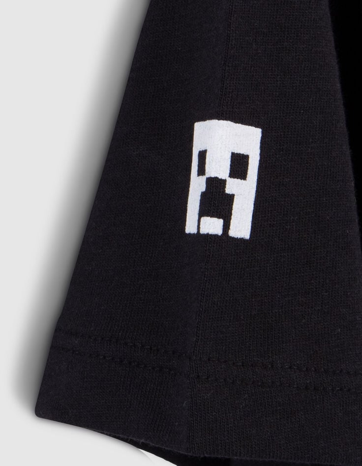 Zwart T-shirt reliëftekst MINECRAFT jongens-6 Zwart T-shirt reliëftekst MINECRAFT jongens-6