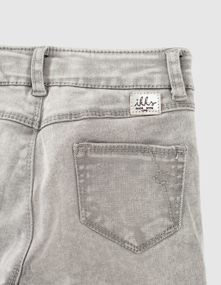 White Grey Slim-M&auml;dchenjeans mit Kettchen seitlich  -6