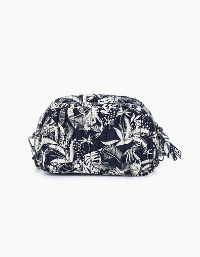 I.Code navy tropical print quilted bag - I.CODE