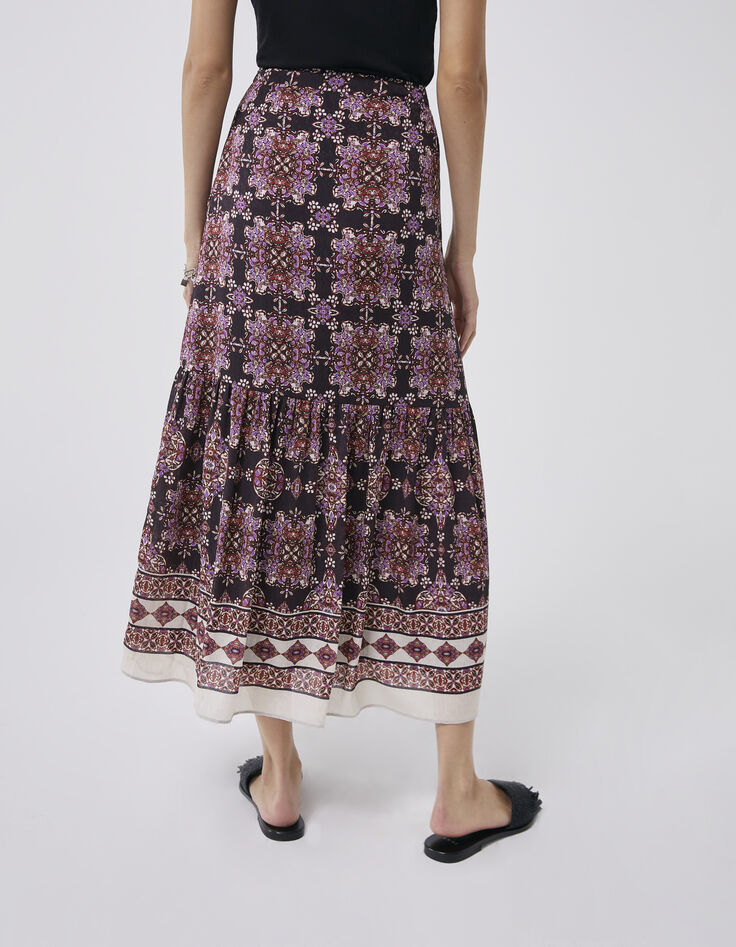 Lange violet rok bohemian print dames-3 Lange violet rok bohemian print dames-3