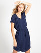 Vestido marino con tiras encaje-1