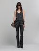 Zwart hemdje dunne bandjes LENZING™ ECOVERO™ Dames stippen-1