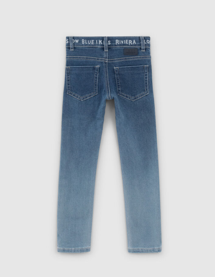 Blauwe skinny jeans deep dye effect jongens - IKKS