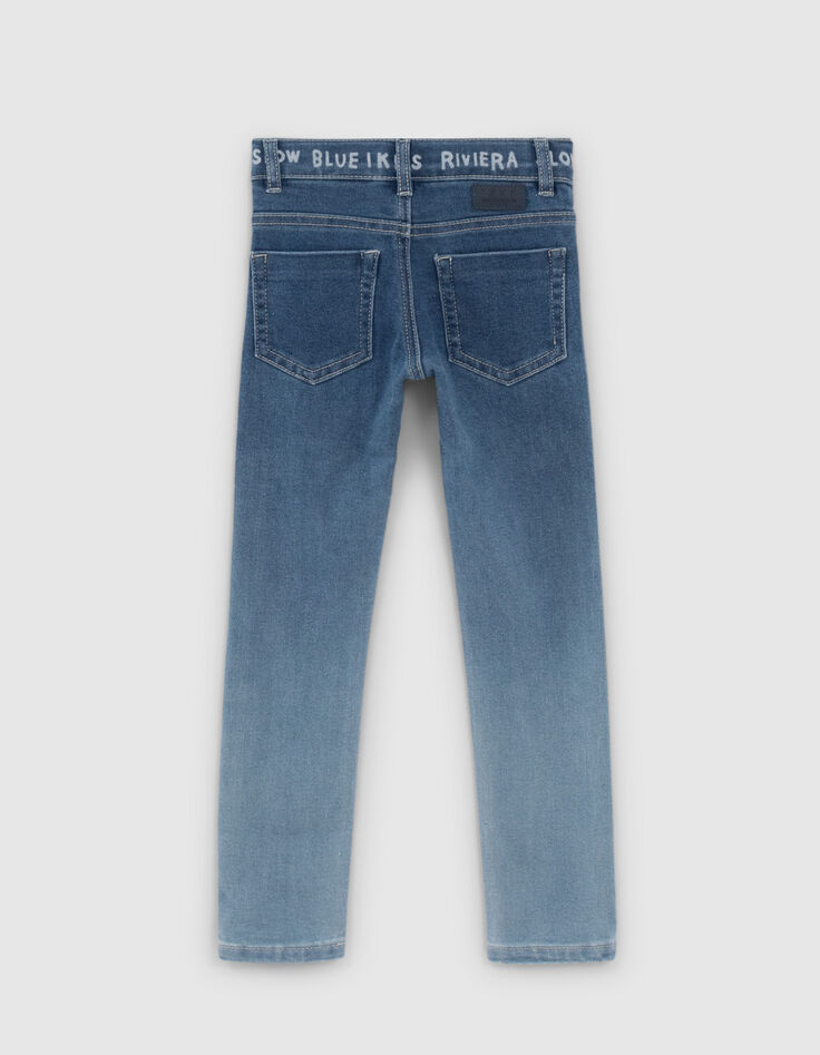 Boys’ blue deep-dye look skinny jeans-2