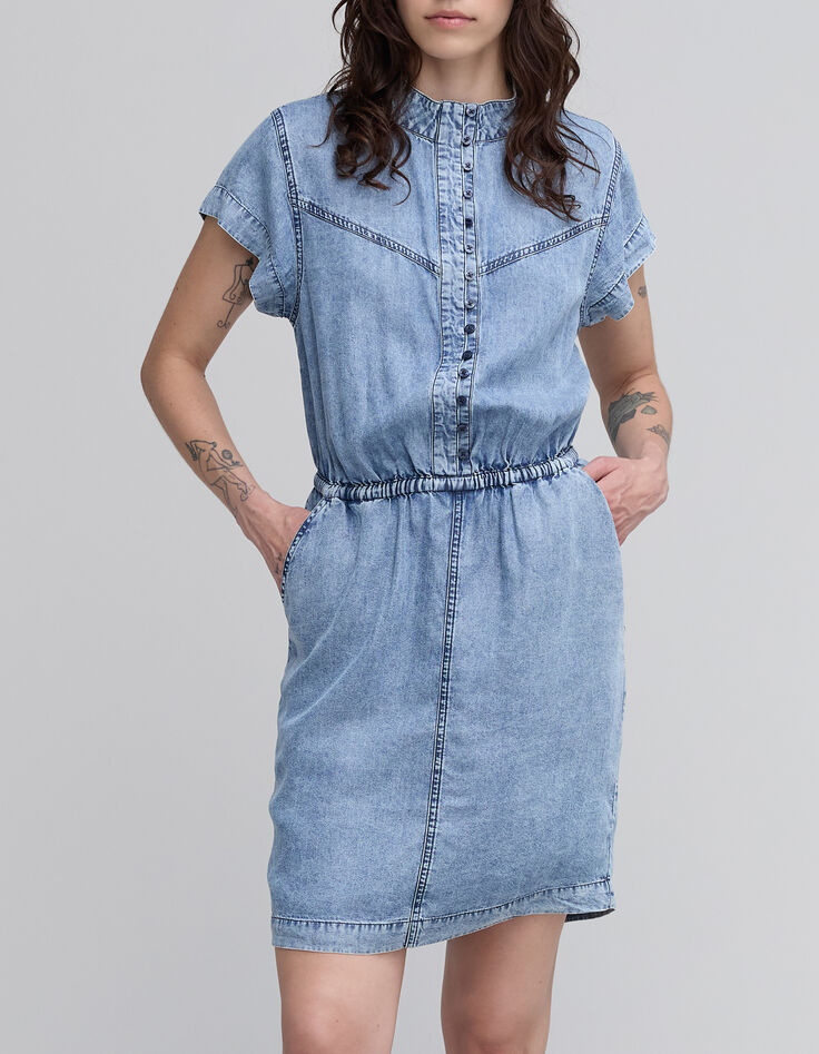 Women's LYOCELL&reg; button-down denim dress-2