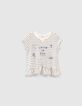 Bio matrozen-T-shirt met schootje babymeisjes -1