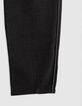 Girl's black faux-uni jewel-ribbon pants-4