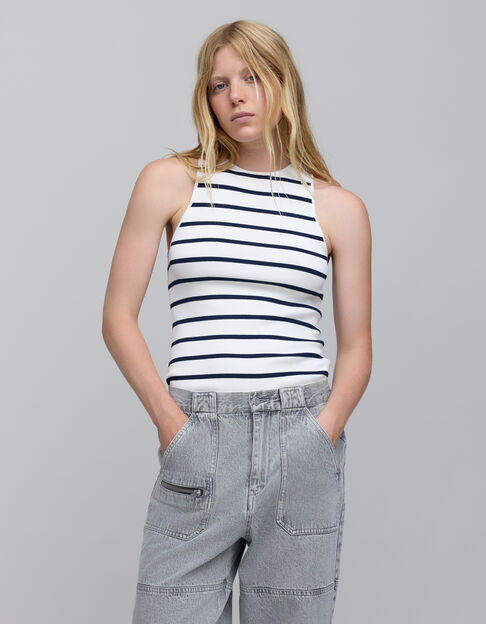 T-shirt Marinière sans manches femme - IKKS