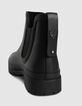 Schwarze Chelsea-Damengummistiefel Profilsohle-5