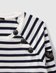 Vestido marinero crudo insignia manga Mujer-7