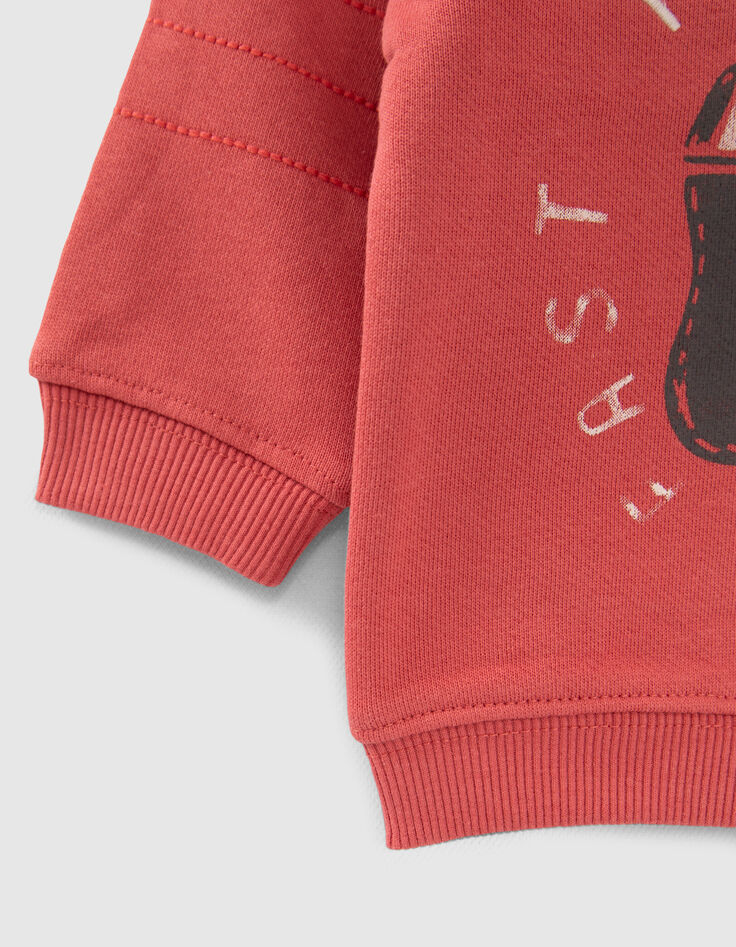 Sudadera roja casco alado bebé niño-4