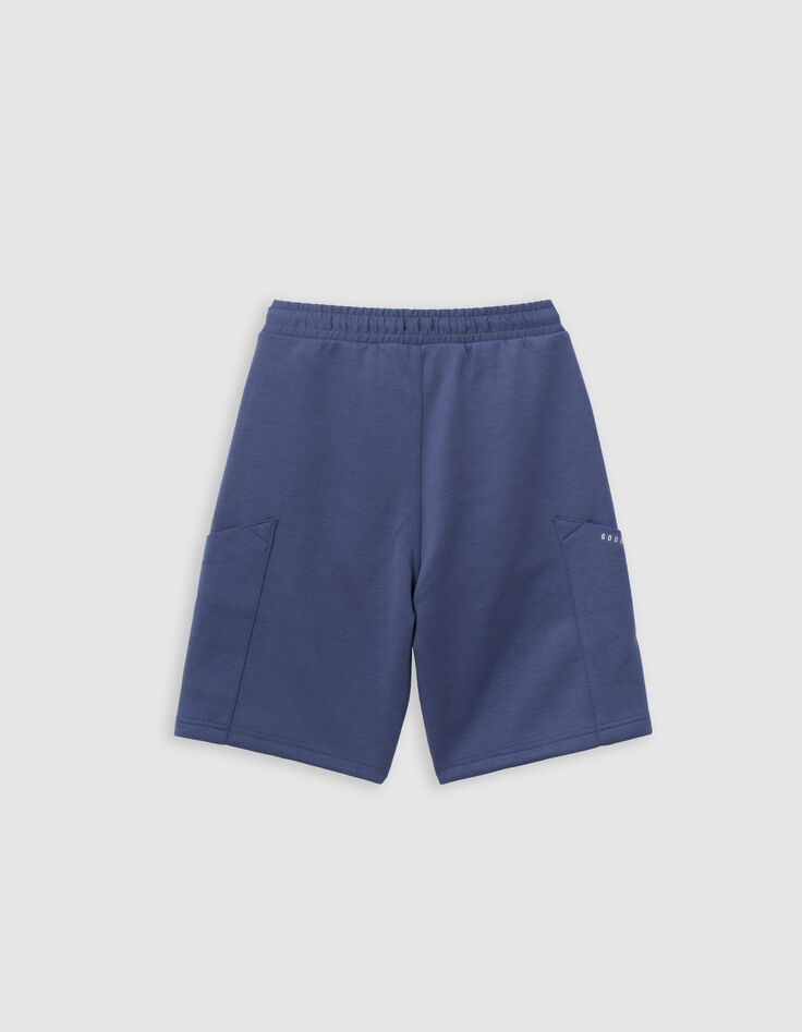 Bermuda BATTLE bleu molleton tech fleece garçon-4