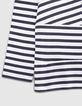 T-shirt marini&egrave;re coton bio d&eacute;coupes et broderie gar&ccedil;on-5