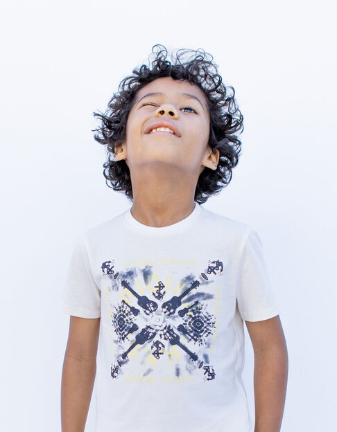 Camiseta crudo algodón ecológico ukeleles niño