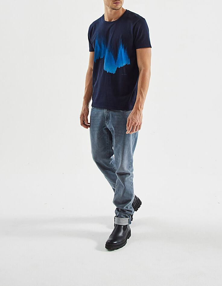 Tee-shirt bleu foncé visuel contre-jour DRY FAST Homme-6 Tee-shirt bleu foncé visuel contre-jour DRY FAST Homme-6