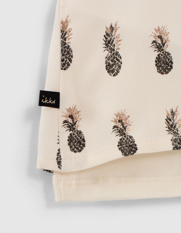 Kittfarbene 2-in-1 Babymädchen-Bluse, Ananas auf Tanktop -6
