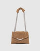 Sac THE 1. SEASONALS sable cuir matelassé Taille S Femme-5