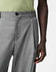 Men's grey suit pants with pleats-4