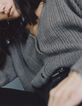 Women’s khaki knit cardigan with stitch detail and chains-5