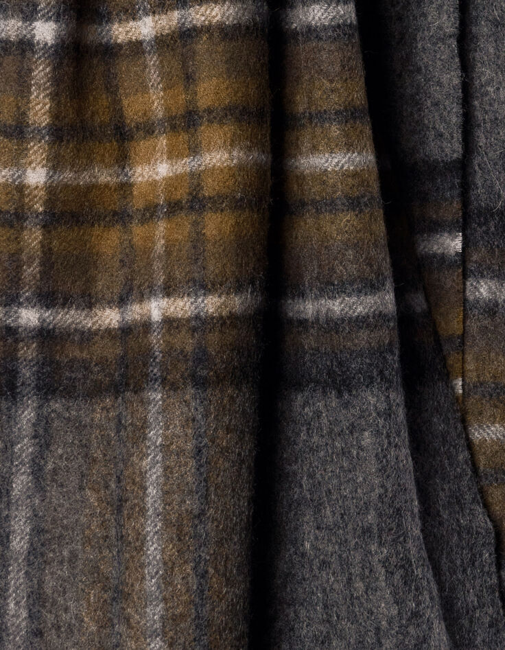 Echarpe grise motif carreaux Homme-4