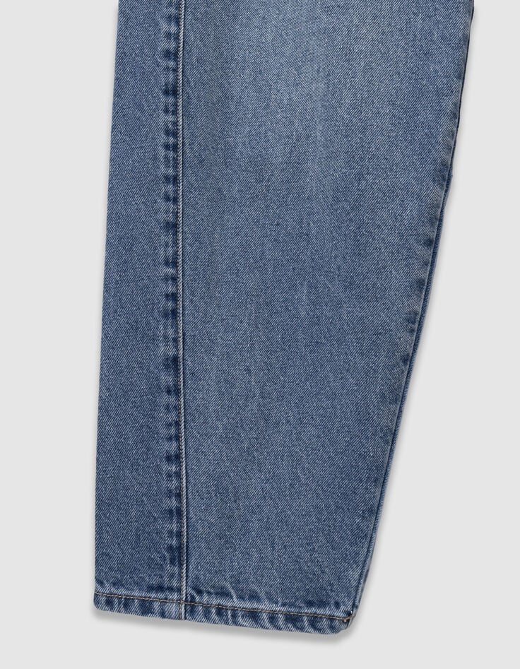 Blaue Mädchen-Ballonjeans mit Kordel-4 Blaue Mädchen-Ballonjeans mit Kordel-4