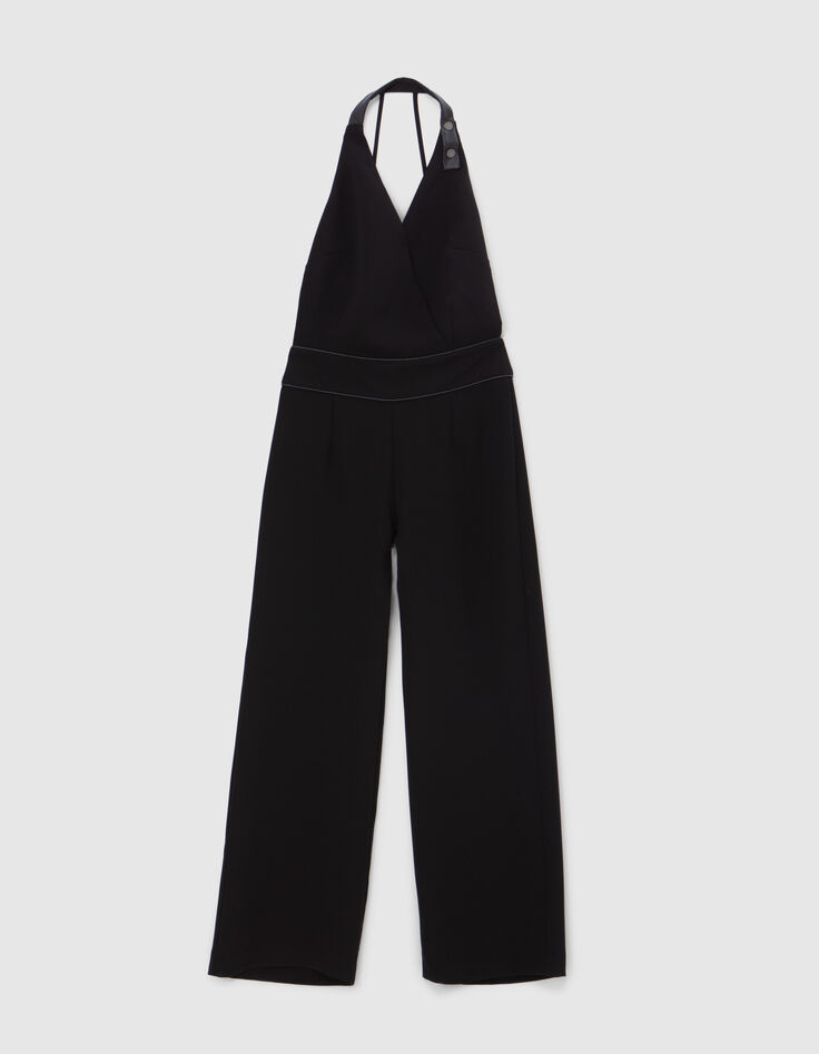 Zwarte jumpsuit Pure Edition gerecycleerd blote rug Dames-6