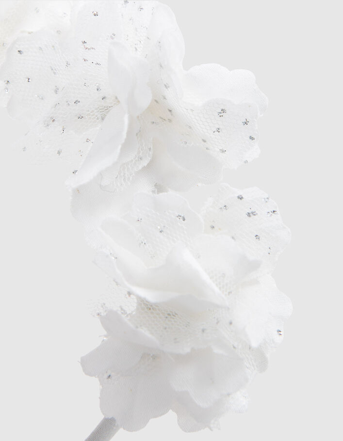 Serre-tête blanc décor fleurs 3D fille - IKKS