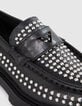 Damesschoenen zwart leer met stud decoratie-5 Damesschoenen zwart leer met stud decoratie-5