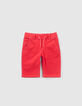 Bermudas vaquero rojo cintura elástica niño-1