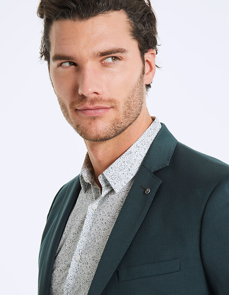 Veste de costume blue green Travel Suit Homme-4