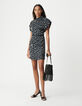 Robe habillée grise imprimé animalier Femme-1