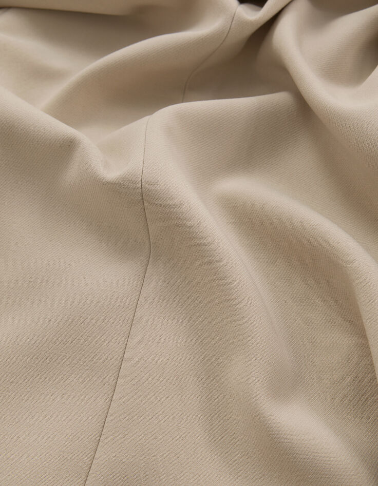 Women's beige recycled polyester suit jacket-6 Women's beige recycled polyester suit jacket-6
