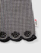 Robe écrue motif vichy noir bébé fille-4