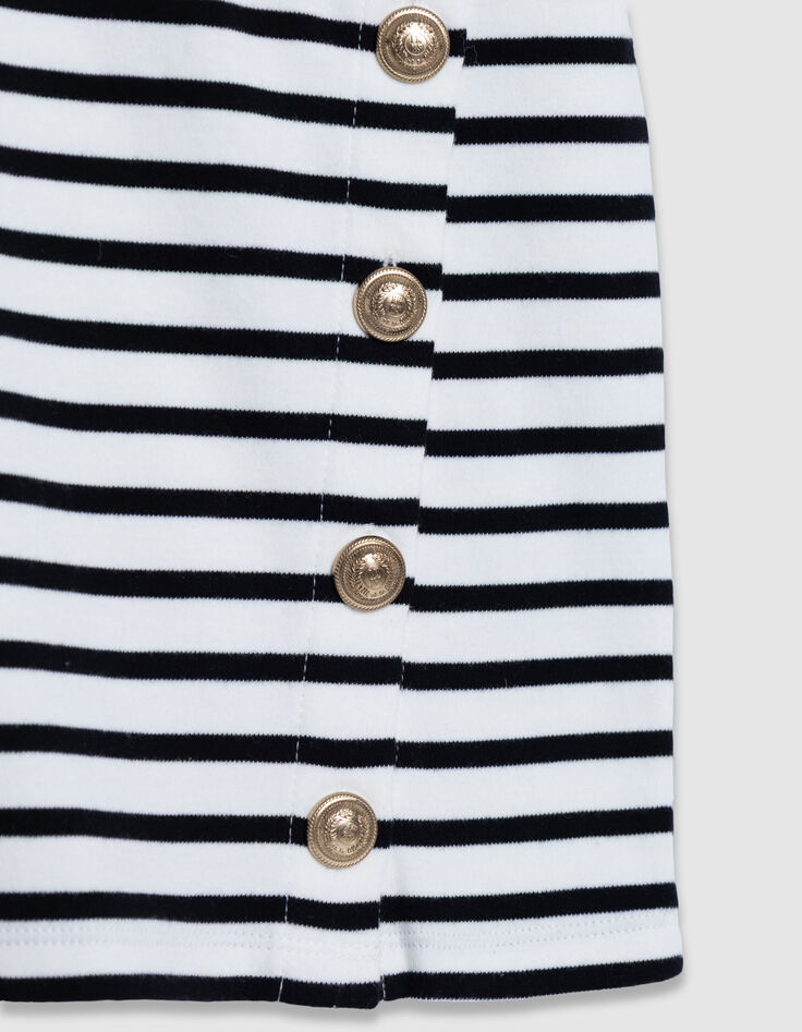 Dames T-shirt matrozen met knoopsluiting van biologisch katoen-8