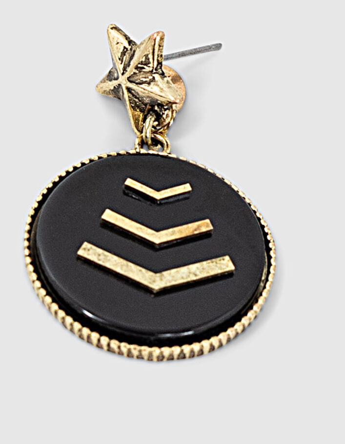 Pendientes antik gold medallón espiga army mujer - IKKS