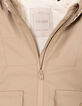 Beige parka met kap binnenkant ecru meisjes-4