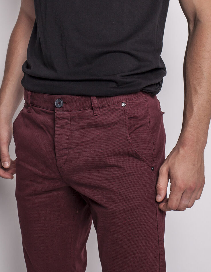 Pantalon homme bordeaux-4