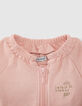 Cardigan rose molleton fa&ccedil;on gaze b&eacute;b&eacute; fille-2