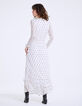 Metallic thread ruffled fitted long dress-3