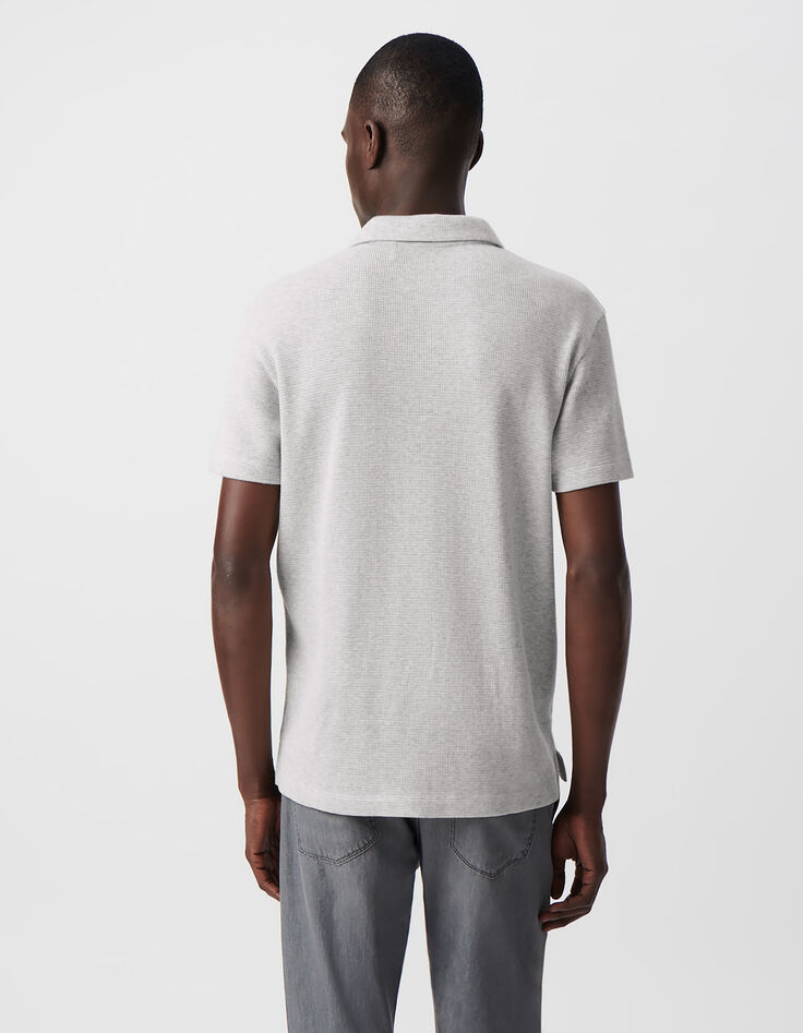 Polo REGULAR nuage coton bio maille nid d'abeille Homme-3