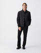 Chaqueta acolchada fina negra bimaterial hombre-7