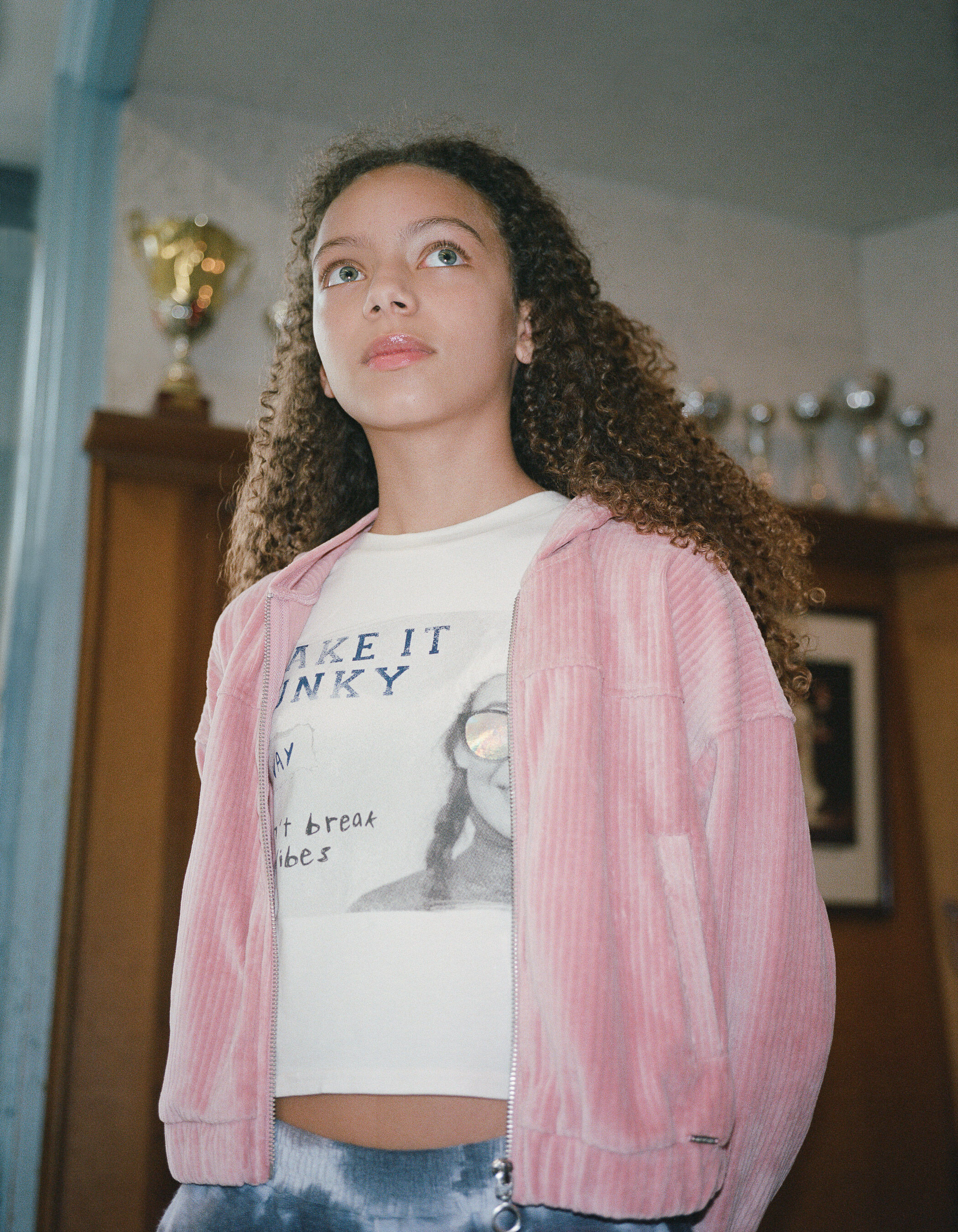 Kleding Meisjeskleding Tops & T-shirts Blouses Jaren 90 Kidcore Meisjes Blouse met levendige nieuwigheid Print 