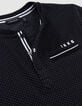 T-shirt noir jacquard motif pois garçon-5