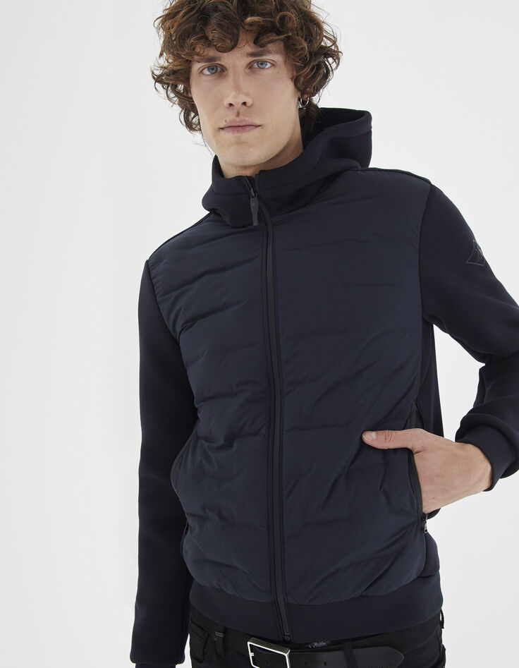 Sous-doudoune marine bi-matière Homme-1