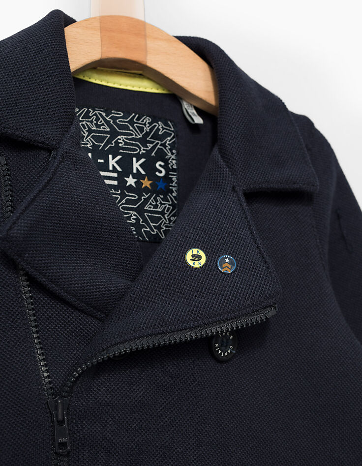 Cardigan marine esprit caban bébé garçon-4