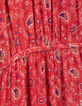 Girls' red paisley print Lenzing™ Ecovero™ viscose long dress-5