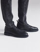 Men’s black high-top leather Derby shoes-6