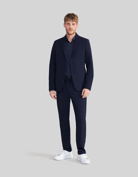 Americana azul marino seersucker hombre