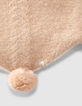 Snood rose poudré tricot bordé lurex bébé fille-3